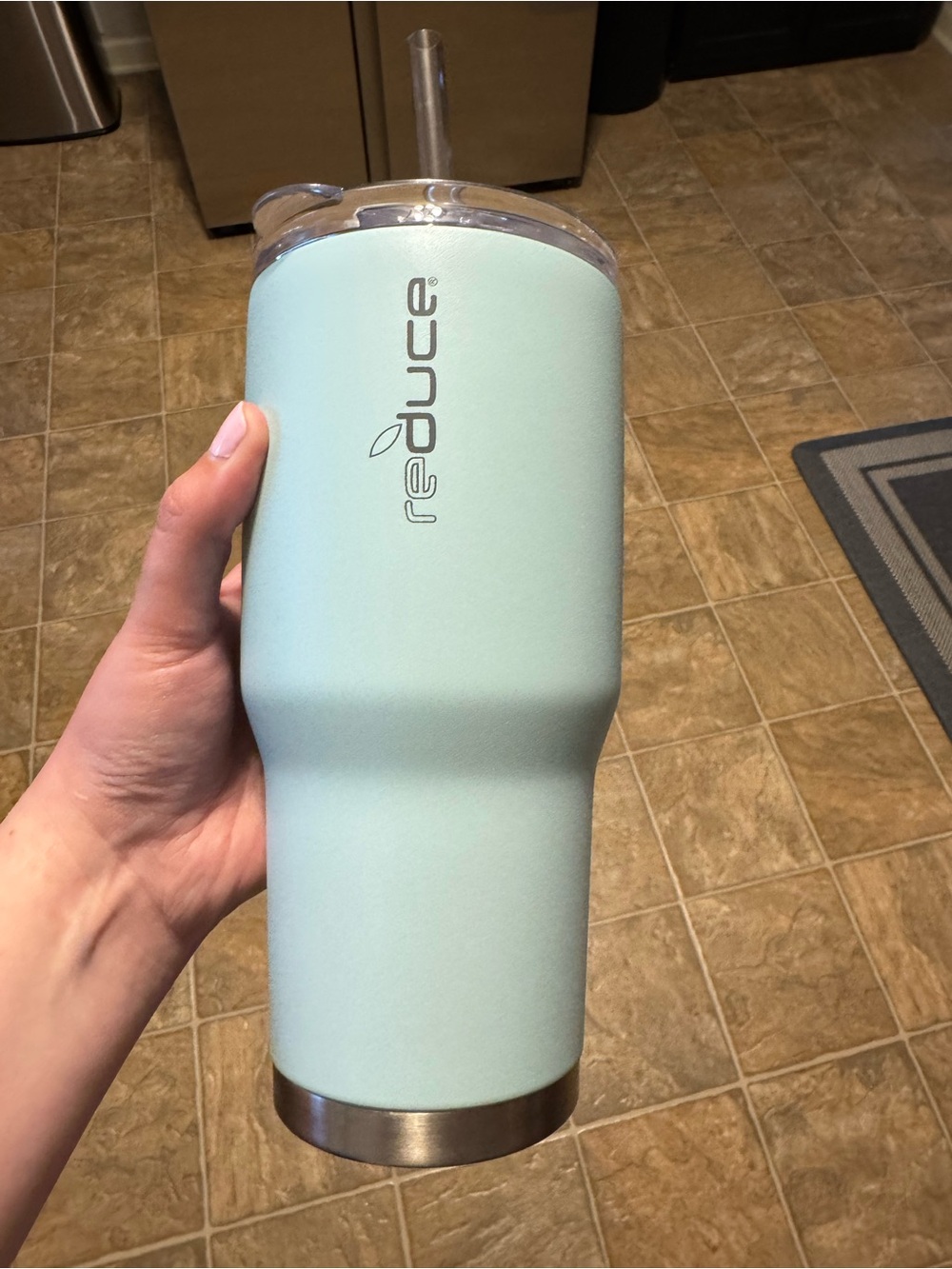 Reduce 30oz Stainless Steel Insulated Tumbler Light Blue Lid & Straw